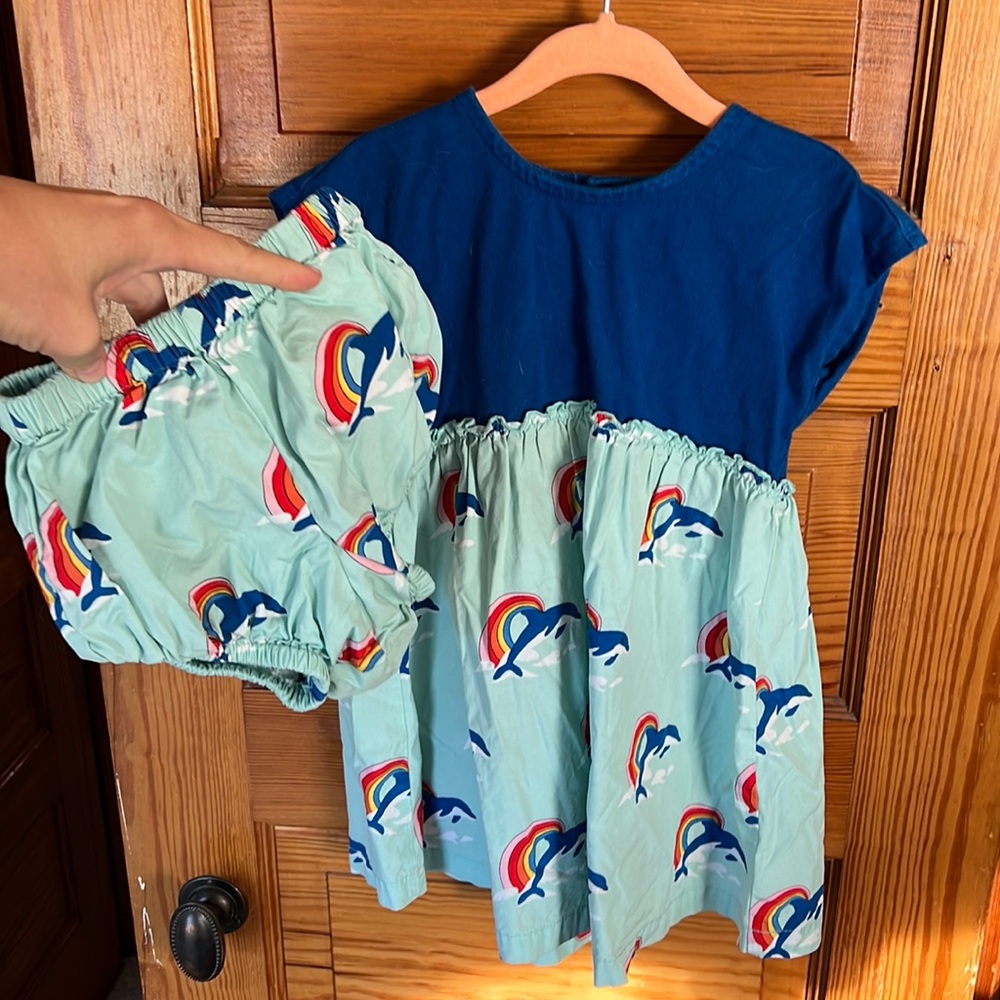 Hanna dolphin dress with matching bloomers